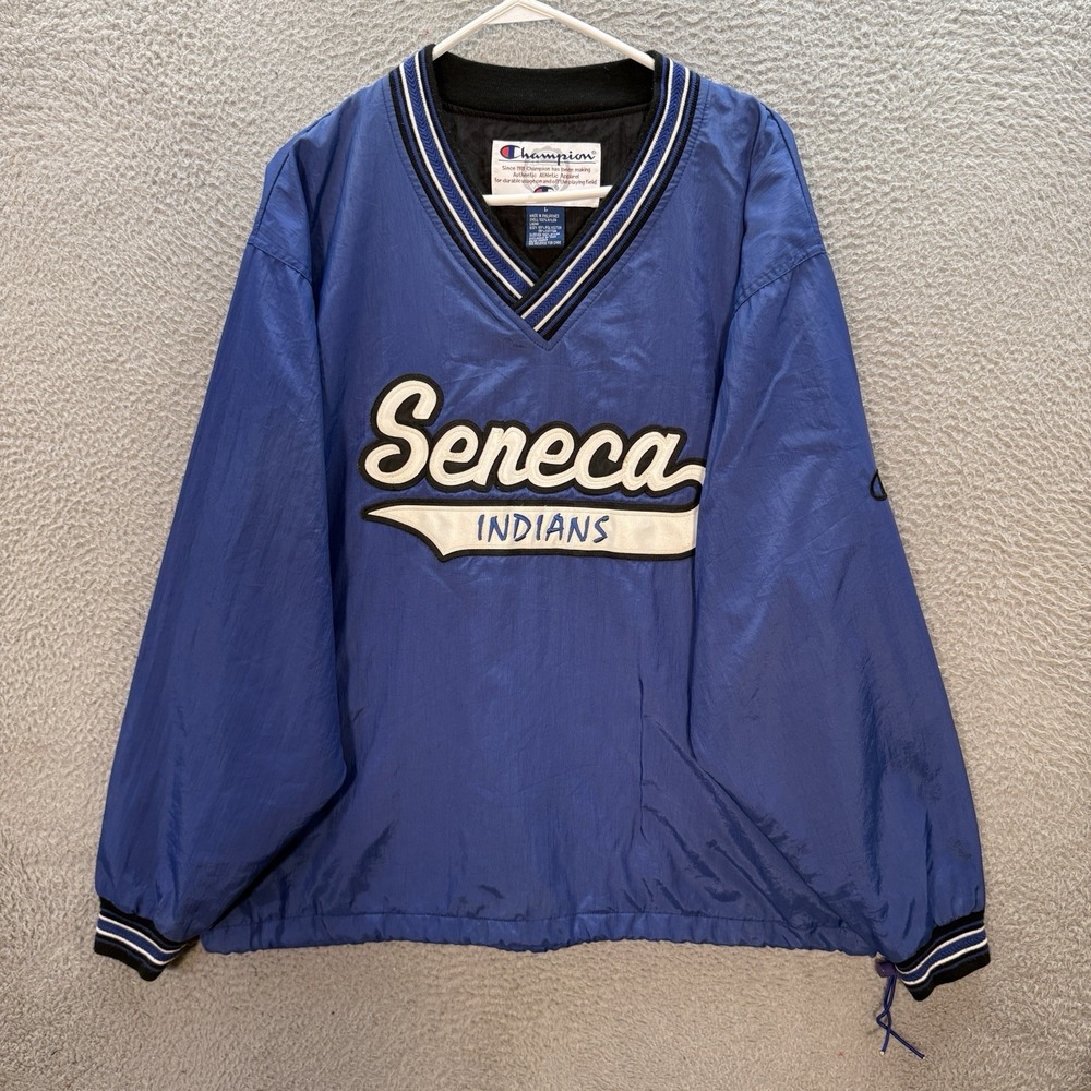 Vintage Champion Jacket Adult Large Blue Windbreaker Grunge Skater Sports Y2K